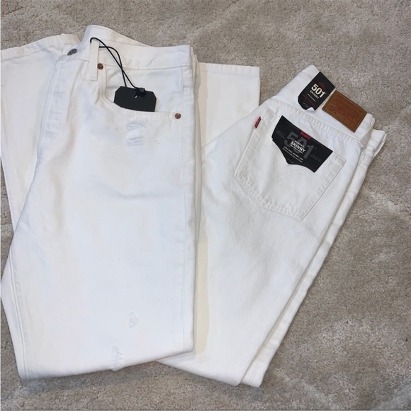 Levi’s 501 Skinny Jean White Size 26 - Picture 2 of 4